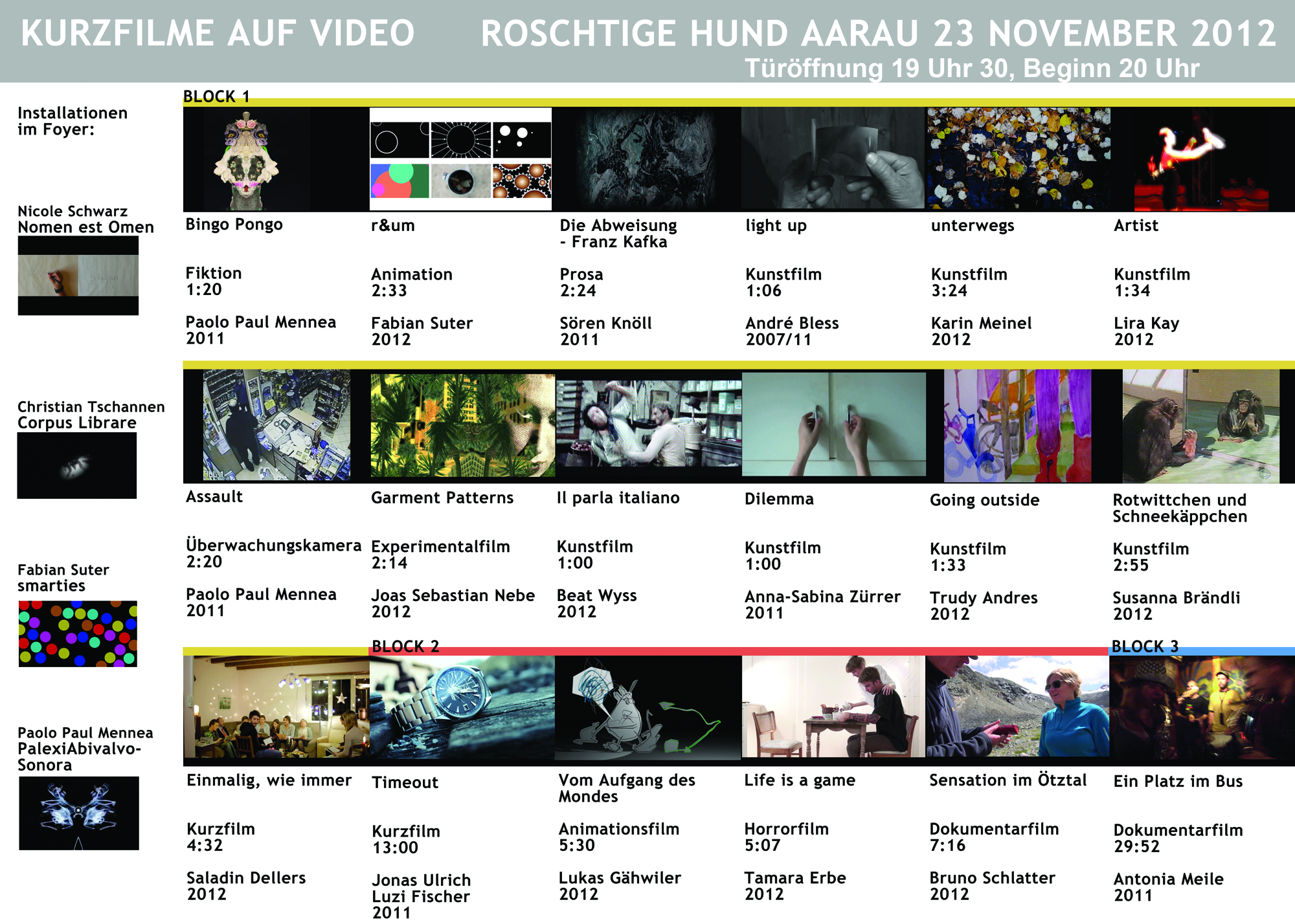 flyer kurzfilme auf video november 2012